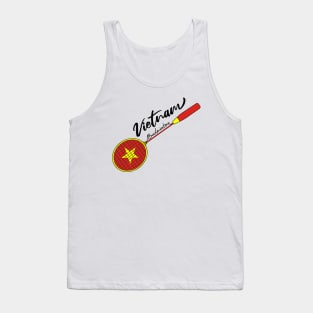 Vietnam Badminton Racquet Support Badminton of (Vietnam) Flag Tank Top